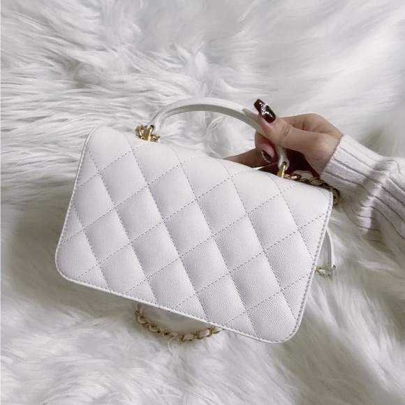 Chanel Mini Flap Bag with top handle GHW Caviar 23B Microchip - Picture 9 of 11